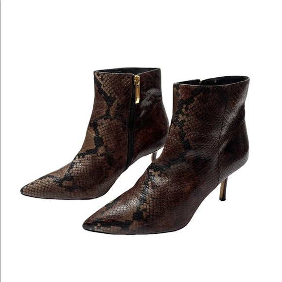 L’Agence | Aimée Bootie in Brown Snake 38 - Picture 4 of 11